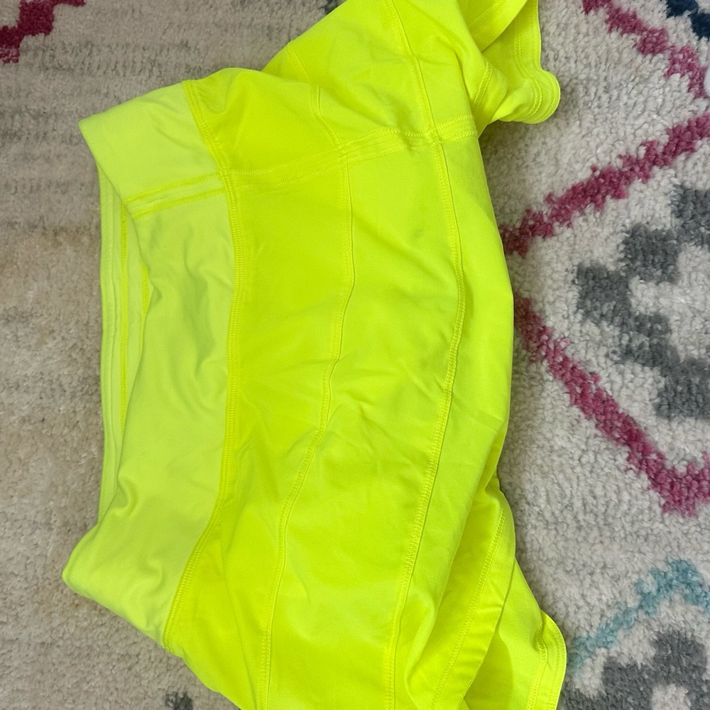 Neon yellow lululemon skirt